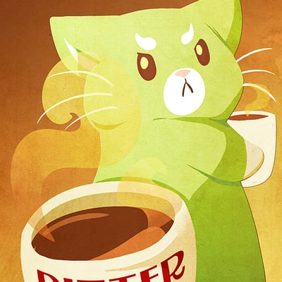Bitter kitty coffee