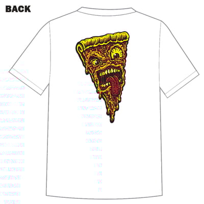 Pizza face 100% cotton white t-shirt - Thumbnail 3