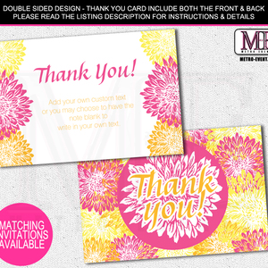 Pink floral thank you cards - Thumbnail 4