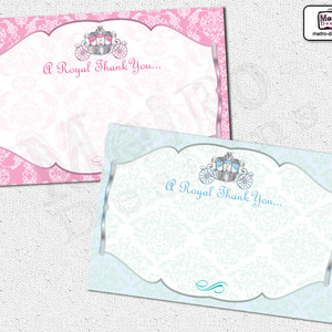 Prince and Princess Thank You Cards
