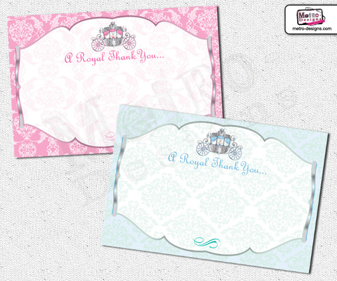 Prince and Princess Thank You Cards