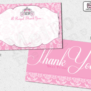 Prince and Princess Thank You Cards - Thumbnail 1