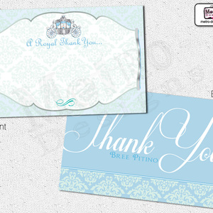 Prince and Princess Thank You Cards - Thumbnail 2