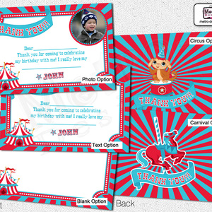 Carnival or Circus Thank You Card | Metro-Event.com
