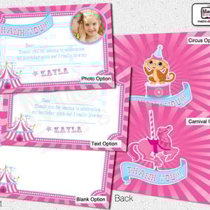 Circus or Carnival Thank You Card | Metro-Event.com