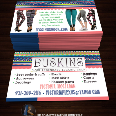 Buskins business cards style 1