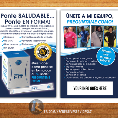 Fitteam fit - 4"x6" blitz cards spanish