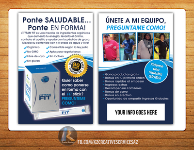 FITTEAM FIT - 4"X6" BLITZ CARDS SPANISH