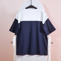 Harajuku Fashion Ice Cream Embroidery Navy Wind Collar T Shirt - Thumbnail 3