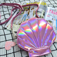 HOLOGRAPHIC MERMAID SHELL BAG ( PINK ) - Thumbnail 2