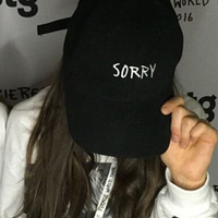 Free Shipping-SORRY BASEBALL CAP IN BLACK - Thumbnail 1