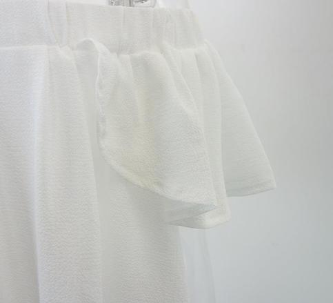 White Elegant Off-Shoulder Sleeves Blouse