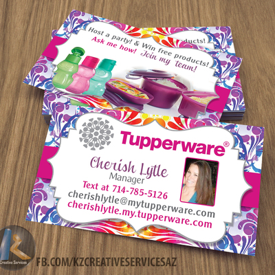 Tupperware business cards style 1