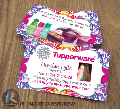 Tupperware Business Cards style 1
