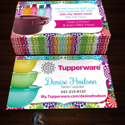 Tupperware business cards style 2