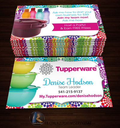 Tupperware Business Cards style 2