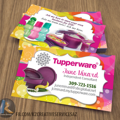 Tupperware business cards style 3