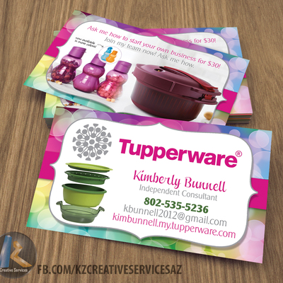 Tupperware business cards style 4