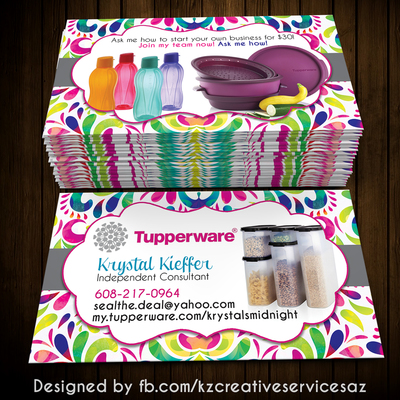 Tupperware business cards style 5
