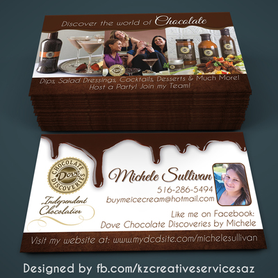 Dove chocolate discoveries business cards style 1