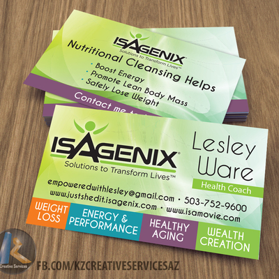 Isagenix business cards style 2