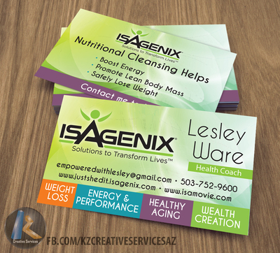 ISAGENIX Business Cards style 2