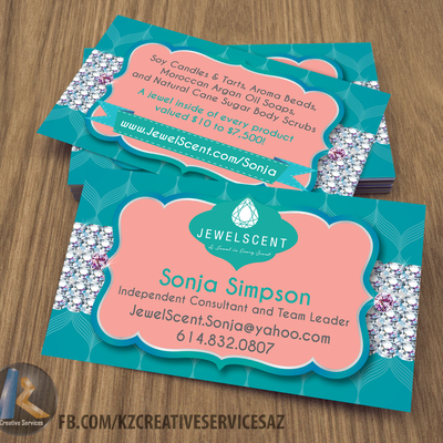 Jewel scent business cards style 1