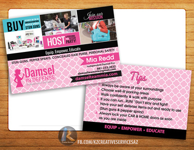 DAMSEL IN DEFENSE - 4"X6" BLITZ CARDS