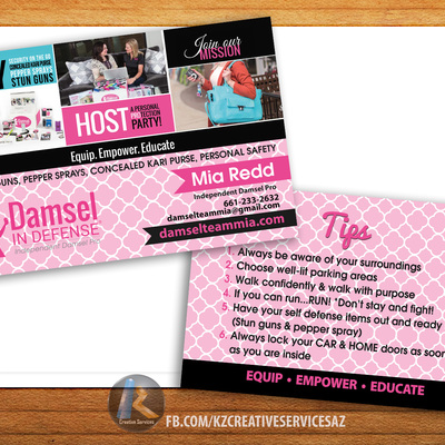 Damsel in defense - 4"x6" blitz cards
