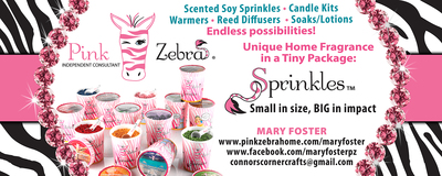 Pink Zebra Horizontal Vinyl Banner
