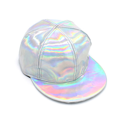 Harajuku radium radiation leather baseball cap flat-brimmed hat - Thumbnail 4