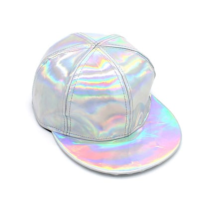 Harajuku radium radiation leather baseball cap flat-brimmed hat