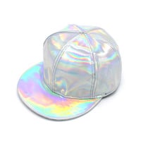 Harajuku radium radiation leather baseball cap flat-brimmed hat - Thumbnail 1