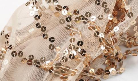 Gold Sparkle Sequined V-Neck Playsuit