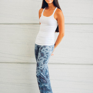 Tie Dye Runched Palazzo Pants - Thumbnail 2