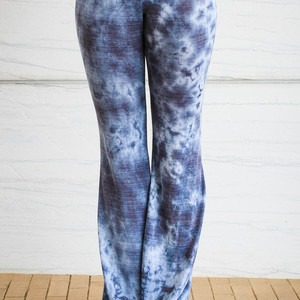 Tie Dye Runched Palazzo Pants - Thumbnail 3