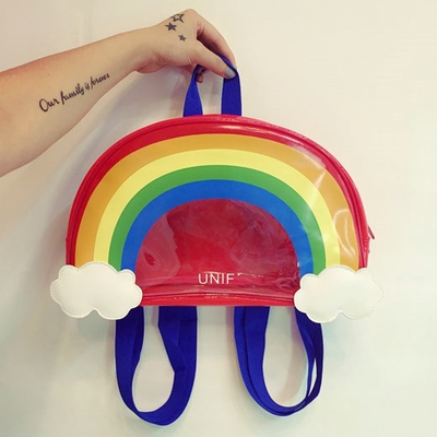 Lovely rainbow transparent backpack - Thumbnail 2