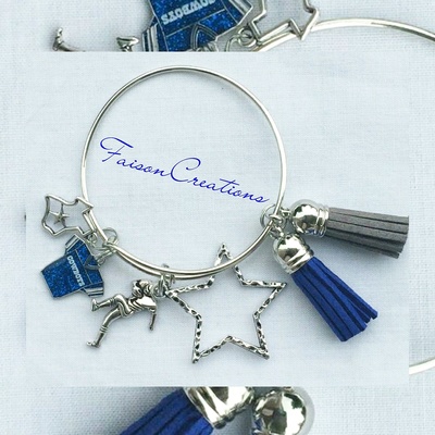 Custom Dallas Cowboys Expandable Bangle w/Charms