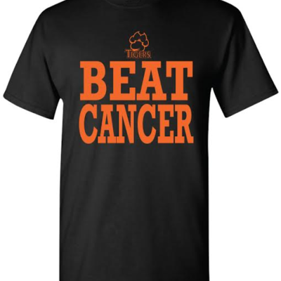Wdsm tigers black/orange beat cancer t-shirt