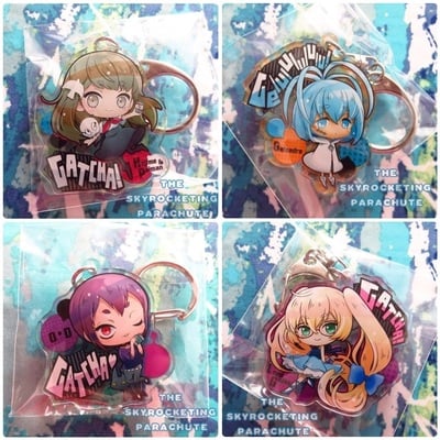 Gatchaman crowds - acrylic keyholder - ichinose hajime / tachibana sugane / berg-katze / ninomiya rui / o.d / load galax / hibiki joe / utsutsu -
