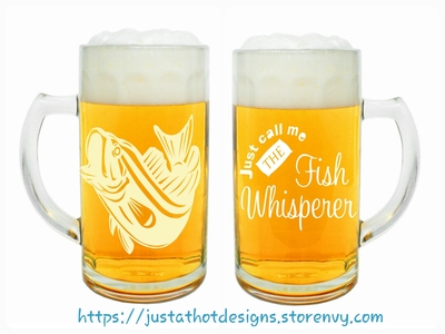 Etched Fishing Sports Mug