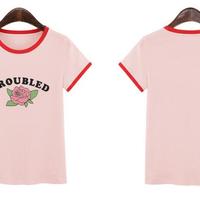 Troubled Rose Pink Tee - Thumbnail 3