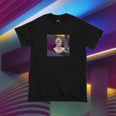 UNISEX VAPORWAVE PASTEL SHOPPING MALL T SHIRT IN BLACK