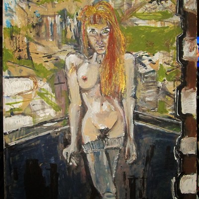 Montreal seraph.  a ryan lowrie painting.   