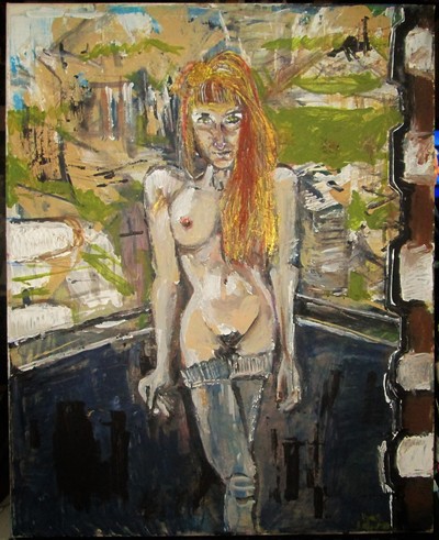 Montreal Seraph.  a ryan lowrie painting.   