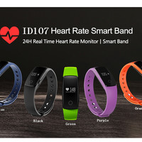 ID107 Intelligent Bracelet Fitness Tracker Heart Rate Monitor Pedometer Sleep Calorie Monitor Remote Cam Watch - Thumbnail 4