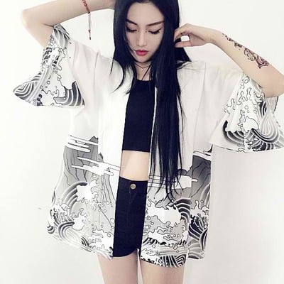 Dragon waves kimono cardigan - Thumbnail 5