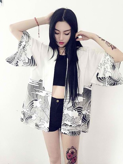 Dragon Waves Kimono Cardigan