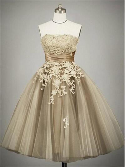 Short A-Line Tulle Pretty Homecoming Dress,Lace-up Graduation Dresses ,Strapless Homecoming Dress,Homecoming Dress, BD14354