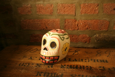 Sugar Skull Candle Holder